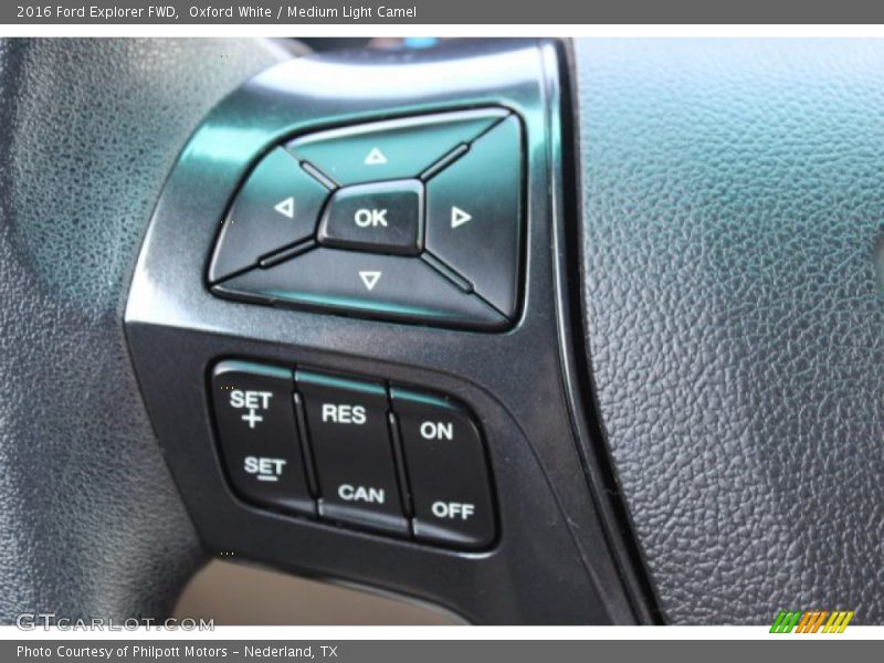 Oxford White / Medium Light Camel 2016 Ford Explorer FWD