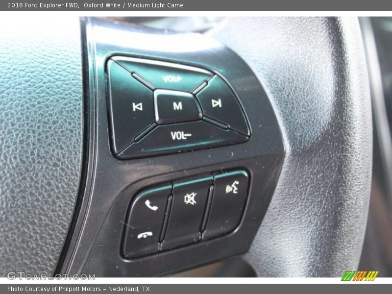 Oxford White / Medium Light Camel 2016 Ford Explorer FWD