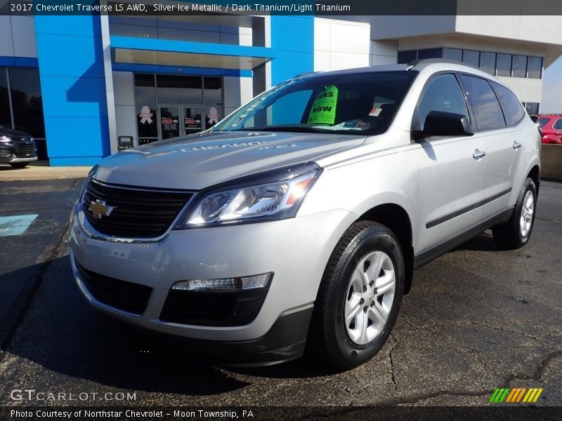 Silver Ice Metallic / Dark Titanium/Light Titanium 2017 Chevrolet Traverse LS AWD