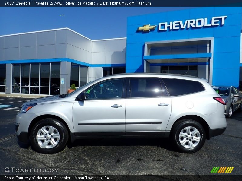 Silver Ice Metallic / Dark Titanium/Light Titanium 2017 Chevrolet Traverse LS AWD