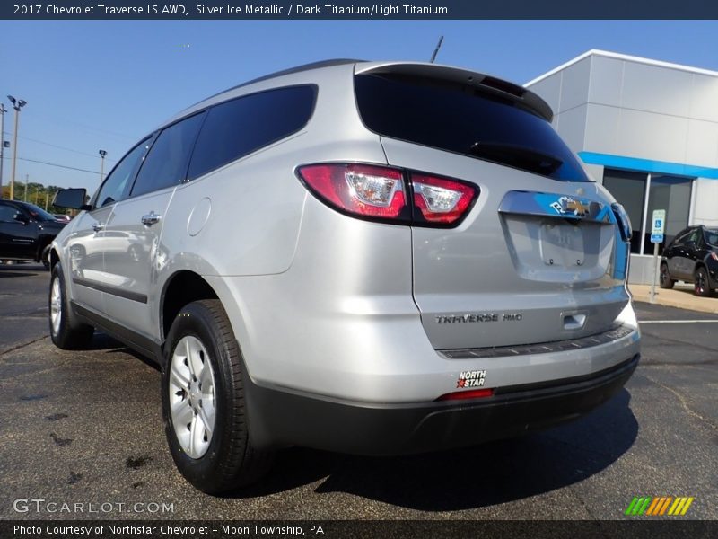 Silver Ice Metallic / Dark Titanium/Light Titanium 2017 Chevrolet Traverse LS AWD