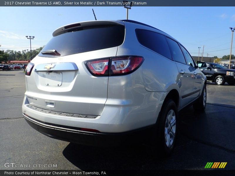 Silver Ice Metallic / Dark Titanium/Light Titanium 2017 Chevrolet Traverse LS AWD