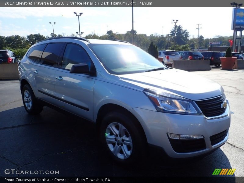 Silver Ice Metallic / Dark Titanium/Light Titanium 2017 Chevrolet Traverse LS AWD