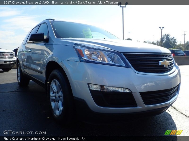 Silver Ice Metallic / Dark Titanium/Light Titanium 2017 Chevrolet Traverse LS AWD