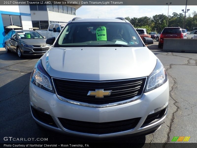 Silver Ice Metallic / Dark Titanium/Light Titanium 2017 Chevrolet Traverse LS AWD