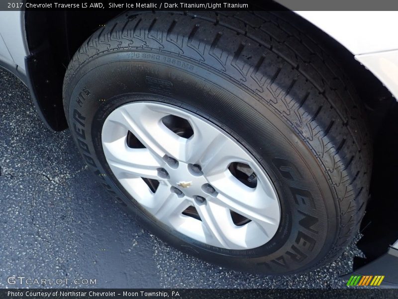 Silver Ice Metallic / Dark Titanium/Light Titanium 2017 Chevrolet Traverse LS AWD