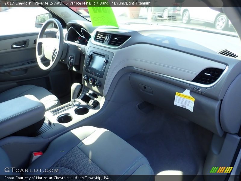 Silver Ice Metallic / Dark Titanium/Light Titanium 2017 Chevrolet Traverse LS AWD
