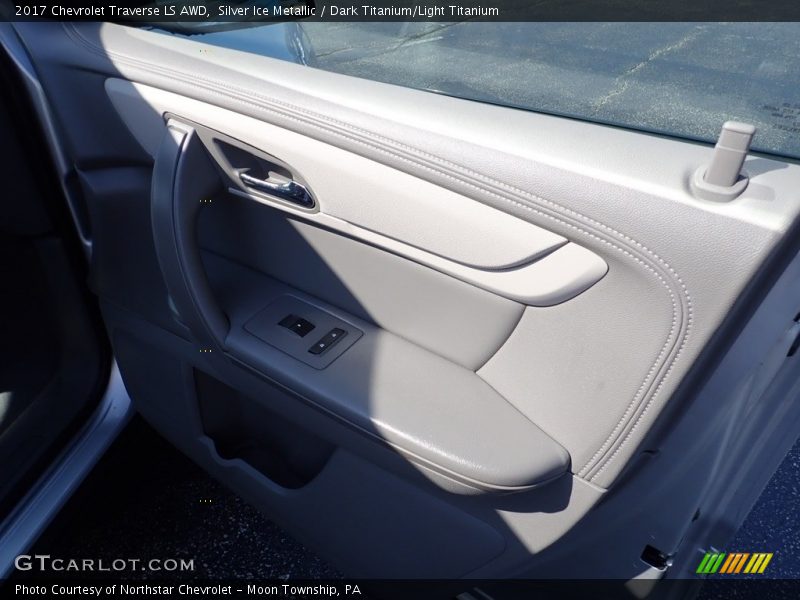 Silver Ice Metallic / Dark Titanium/Light Titanium 2017 Chevrolet Traverse LS AWD