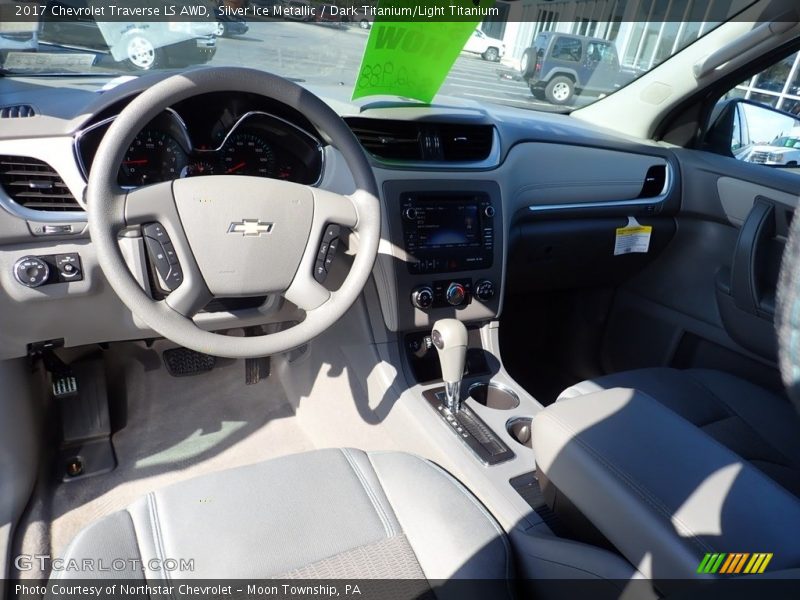 Silver Ice Metallic / Dark Titanium/Light Titanium 2017 Chevrolet Traverse LS AWD