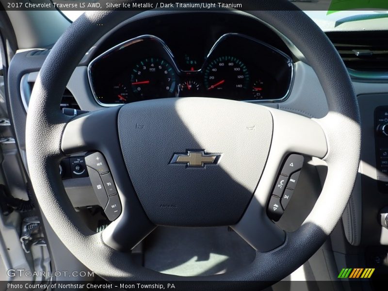 Silver Ice Metallic / Dark Titanium/Light Titanium 2017 Chevrolet Traverse LS AWD