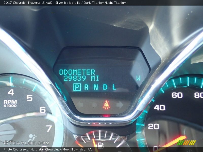Silver Ice Metallic / Dark Titanium/Light Titanium 2017 Chevrolet Traverse LS AWD