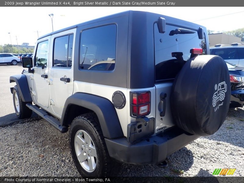 Bright Silver Metallic / Dark Slate Gray/Medium Slate Gray 2009 Jeep Wrangler Unlimited X 4x4