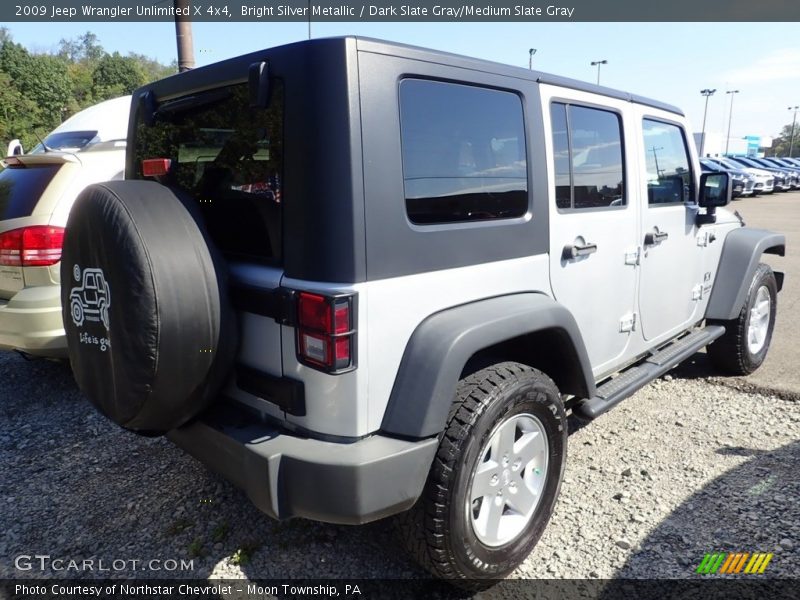 Bright Silver Metallic / Dark Slate Gray/Medium Slate Gray 2009 Jeep Wrangler Unlimited X 4x4