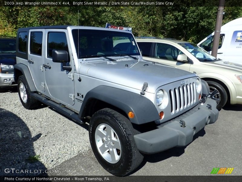 Bright Silver Metallic / Dark Slate Gray/Medium Slate Gray 2009 Jeep Wrangler Unlimited X 4x4