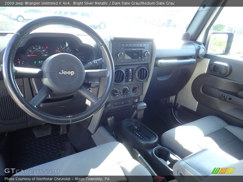 Bright Silver Metallic / Dark Slate Gray/Medium Slate Gray 2009 Jeep Wrangler Unlimited X 4x4