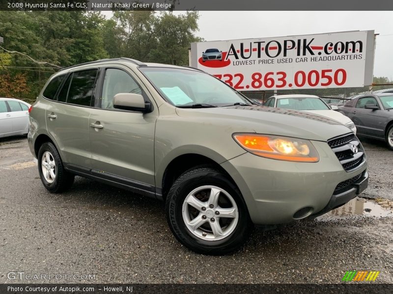 Natural Khaki Green / Beige 2008 Hyundai Santa Fe GLS