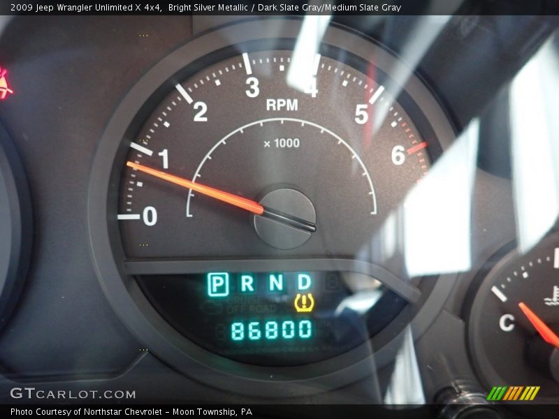 Bright Silver Metallic / Dark Slate Gray/Medium Slate Gray 2009 Jeep Wrangler Unlimited X 4x4