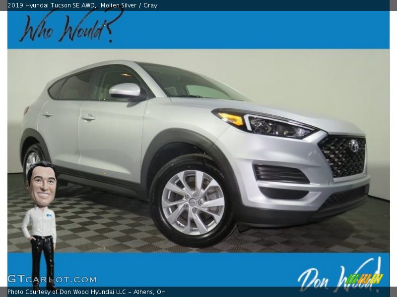 Molten Silver / Gray 2019 Hyundai Tucson SE AWD