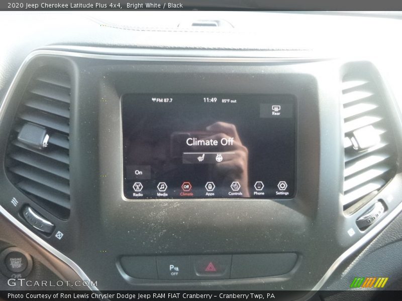 Bright White / Black 2020 Jeep Cherokee Latitude Plus 4x4