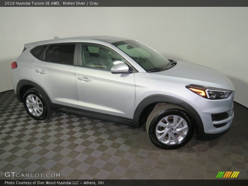 Molten Silver / Gray 2019 Hyundai Tucson SE AWD