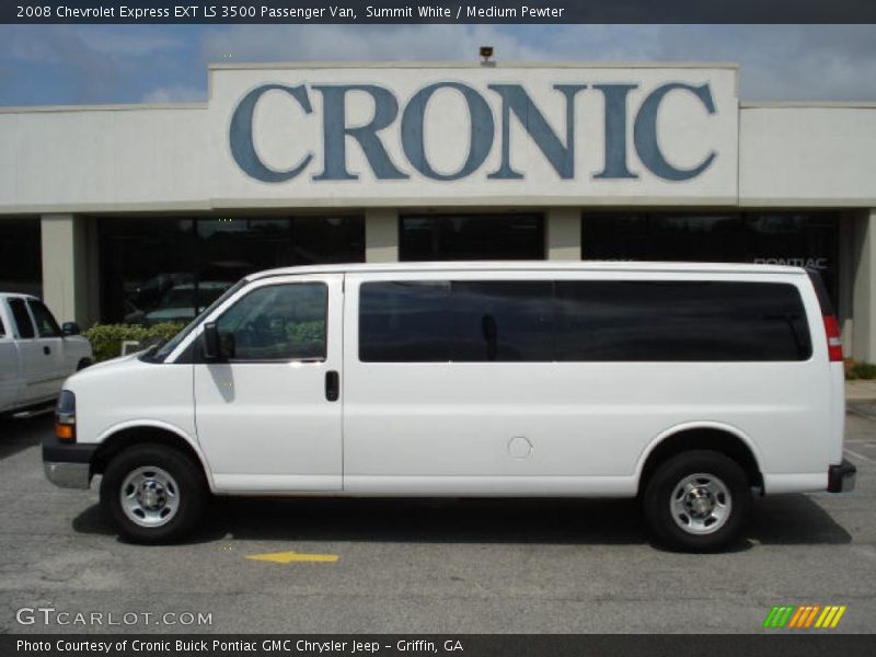 Summit White / Medium Pewter 2008 Chevrolet Express EXT LS 3500 Passenger Van