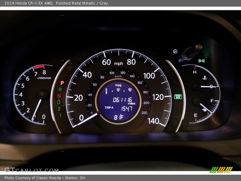 Polished Metal Metallic / Gray 2014 Honda CR-V EX AWD