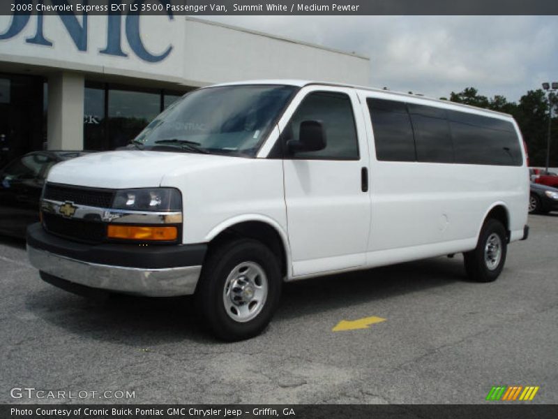 Summit White / Medium Pewter 2008 Chevrolet Express EXT LS 3500 Passenger Van