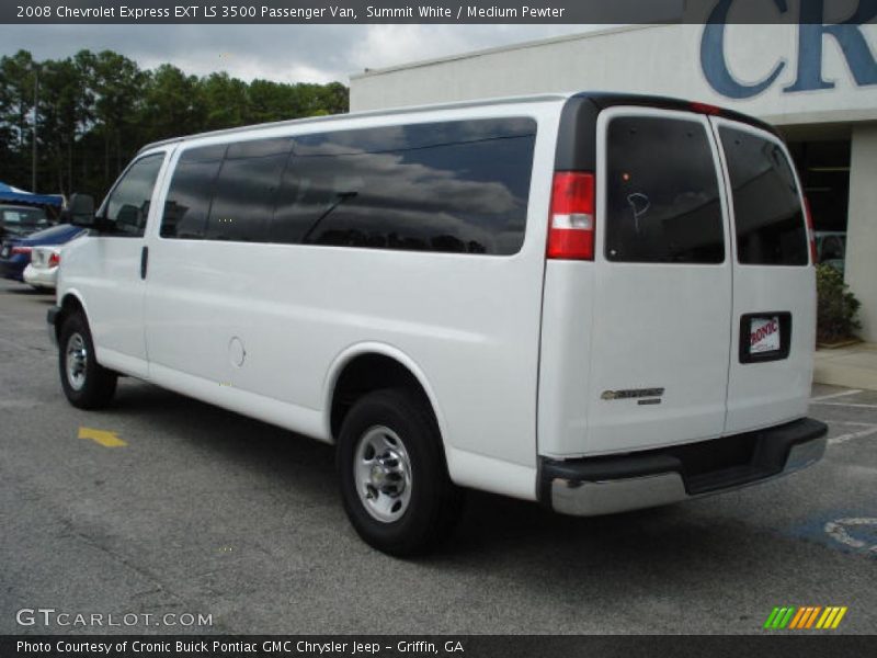 Summit White / Medium Pewter 2008 Chevrolet Express EXT LS 3500 Passenger Van