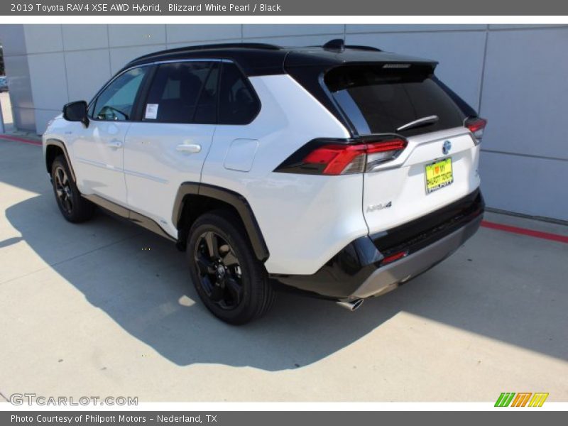 Blizzard White Pearl / Black 2019 Toyota RAV4 XSE AWD Hybrid