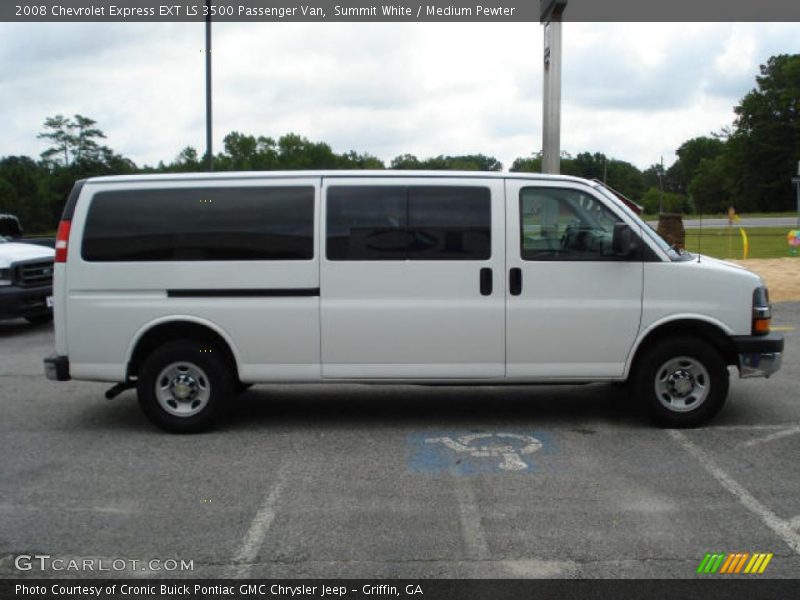 Summit White / Medium Pewter 2008 Chevrolet Express EXT LS 3500 Passenger Van