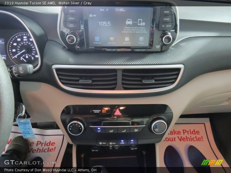 Molten Silver / Gray 2019 Hyundai Tucson SE AWD