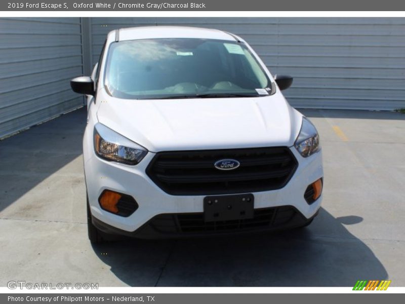 Oxford White / Chromite Gray/Charcoal Black 2019 Ford Escape S