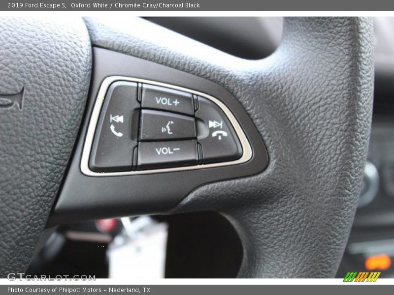 Oxford White / Chromite Gray/Charcoal Black 2019 Ford Escape S