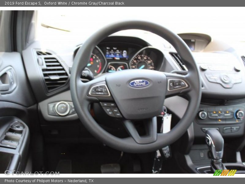 Oxford White / Chromite Gray/Charcoal Black 2019 Ford Escape S