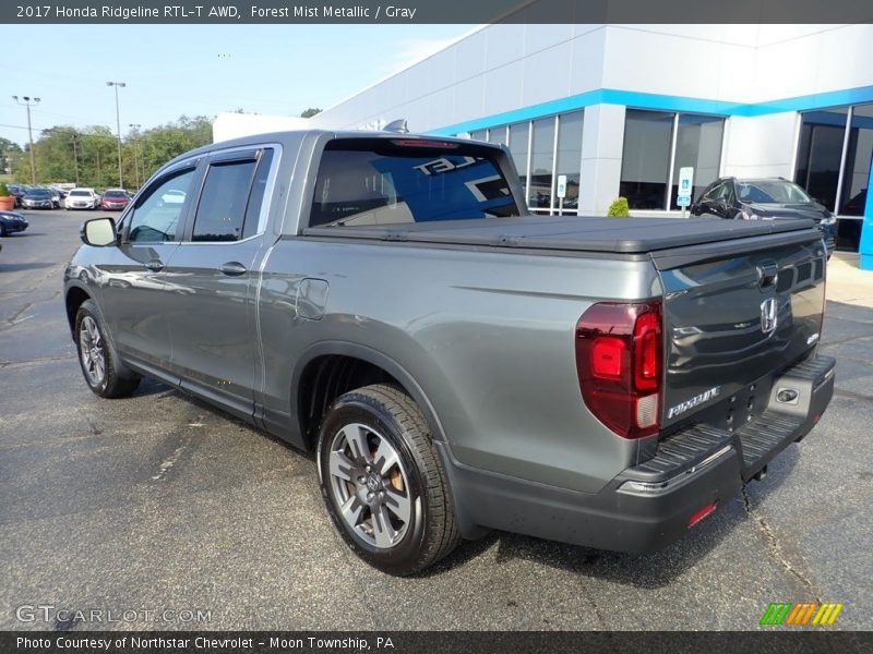Forest Mist Metallic / Gray 2017 Honda Ridgeline RTL-T AWD