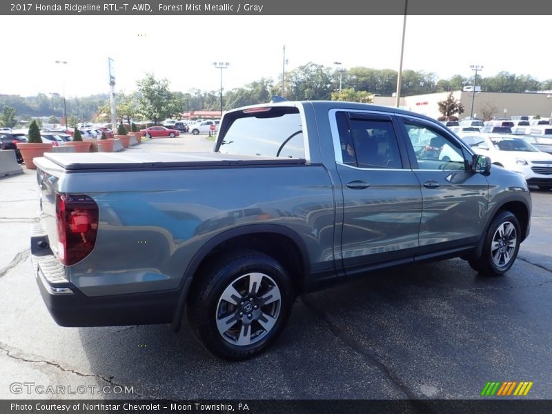 Forest Mist Metallic / Gray 2017 Honda Ridgeline RTL-T AWD