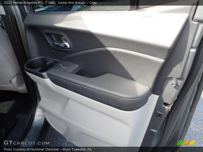 Forest Mist Metallic / Gray 2017 Honda Ridgeline RTL-T AWD