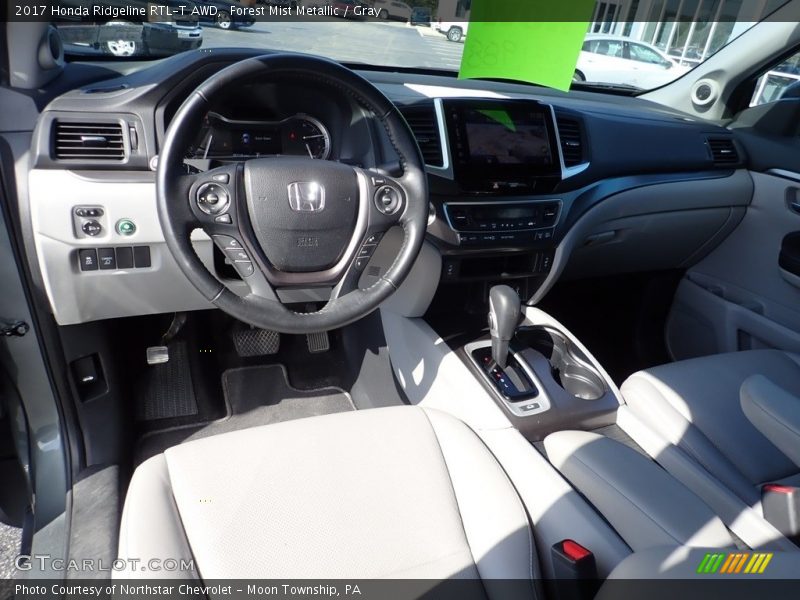 Forest Mist Metallic / Gray 2017 Honda Ridgeline RTL-T AWD