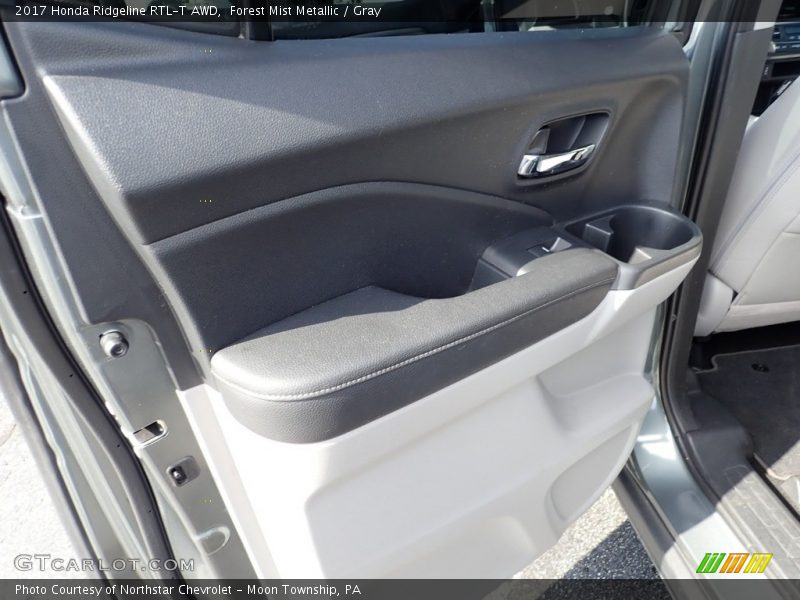 Forest Mist Metallic / Gray 2017 Honda Ridgeline RTL-T AWD