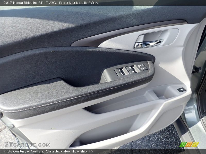 Forest Mist Metallic / Gray 2017 Honda Ridgeline RTL-T AWD
