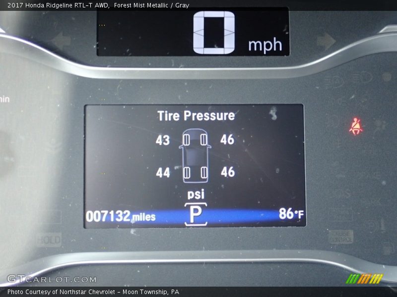 Forest Mist Metallic / Gray 2017 Honda Ridgeline RTL-T AWD