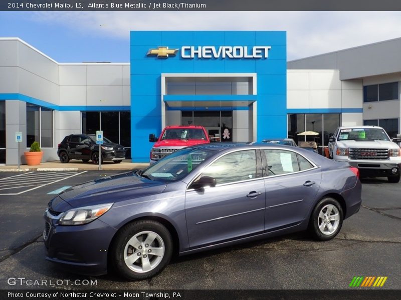 Atlantis Blue Metallic / Jet Black/Titanium 2014 Chevrolet Malibu LS