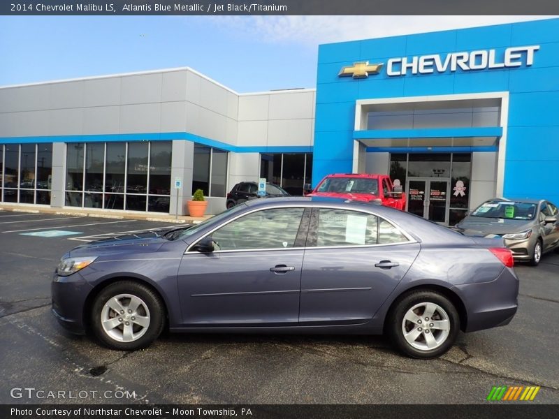 Atlantis Blue Metallic / Jet Black/Titanium 2014 Chevrolet Malibu LS
