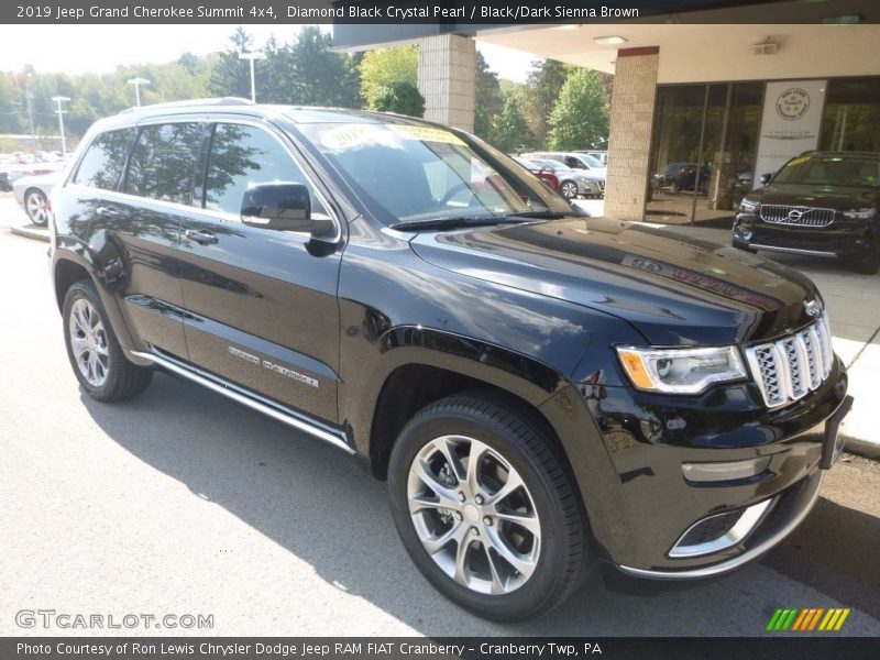 Diamond Black Crystal Pearl / Black/Dark Sienna Brown 2019 Jeep Grand Cherokee Summit 4x4
