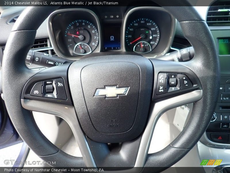 Atlantis Blue Metallic / Jet Black/Titanium 2014 Chevrolet Malibu LS