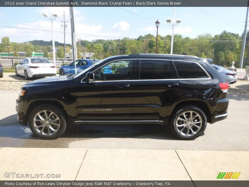 Diamond Black Crystal Pearl / Black/Dark Sienna Brown 2019 Jeep Grand Cherokee Summit 4x4