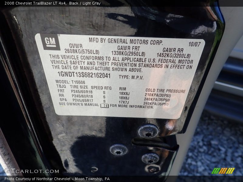 Black / Light Gray 2008 Chevrolet TrailBlazer LT 4x4