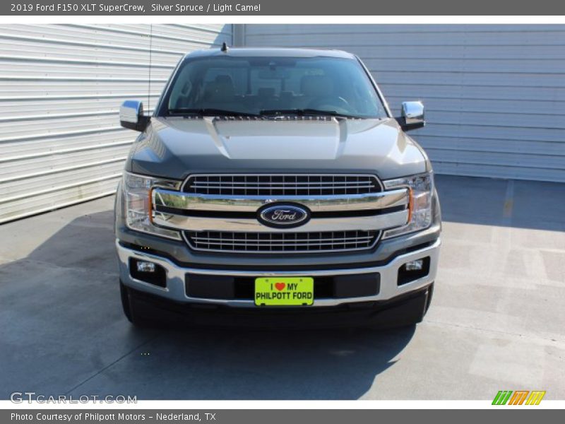 Silver Spruce / Light Camel 2019 Ford F150 XLT SuperCrew