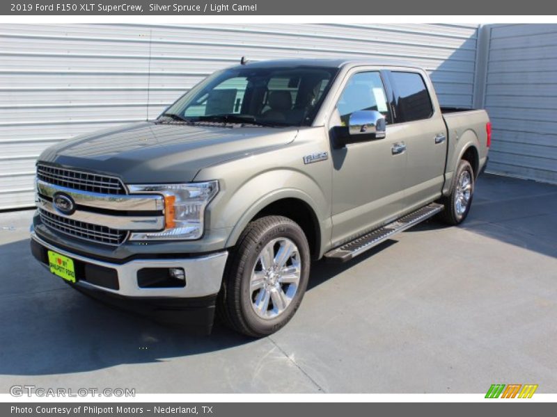 Silver Spruce / Light Camel 2019 Ford F150 XLT SuperCrew