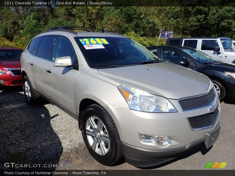 Gold Mist Metallic / Ebony/Ebony 2011 Chevrolet Traverse LT
